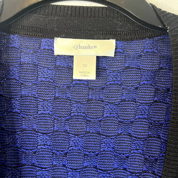 CJ Banks Open Front Chunky Knit Cardigan Plus‎ Size 1X - Picture 6 of 9